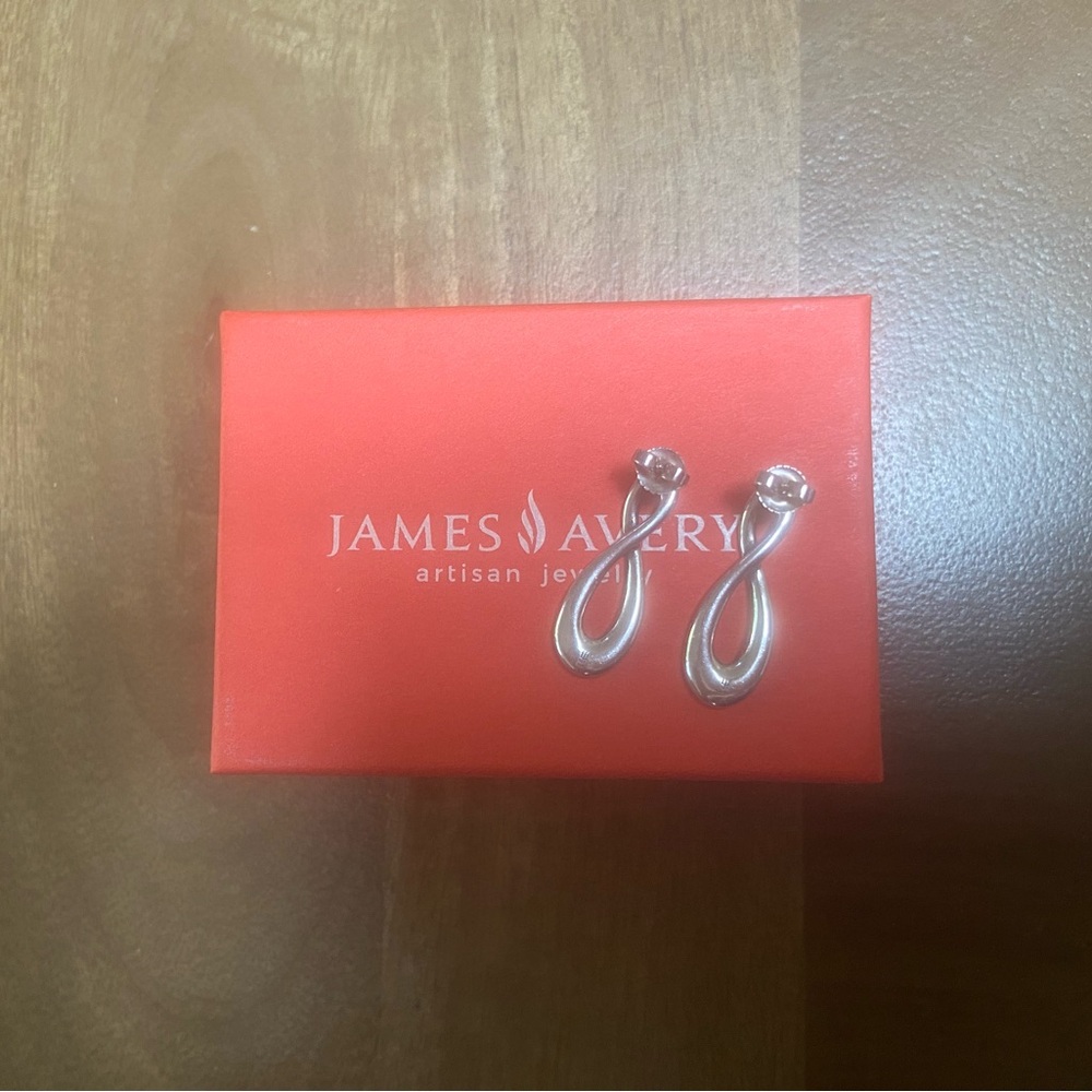 RETIRED James Avery Infinity Earrings .925 - Picture 4 of 7